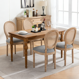 Set of 2 Solid Wood Dining Chair Grey
