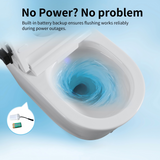 Smart Toilet with Bidet Seat Built-in, Auto Open/Close Seat, Foot Sensor