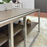 Coffee Table Set - 3-Piece - Metal Frame and Wood - 2 Chairside Tables