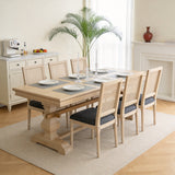 Grey Upholstered Dining Chairs Set of 2 Rattan Back