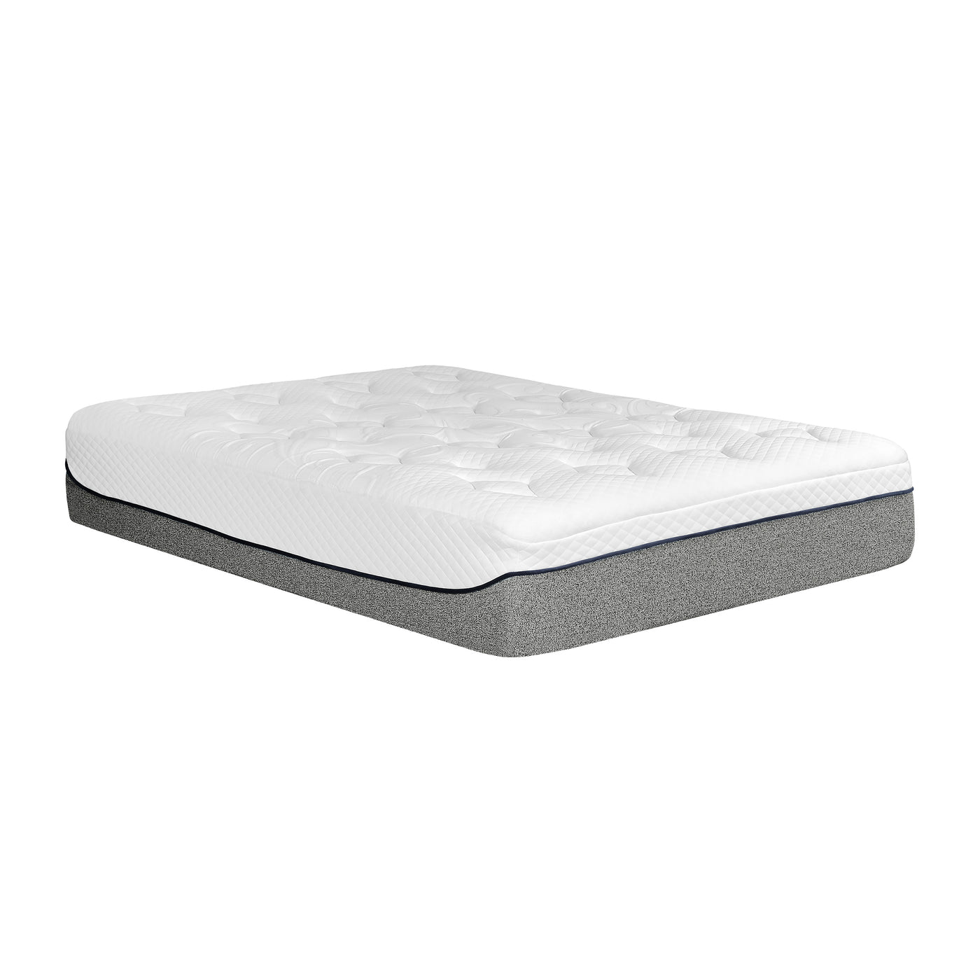 Full Size 13" Gel Memory Foam Mattress in a Box, Grey+White