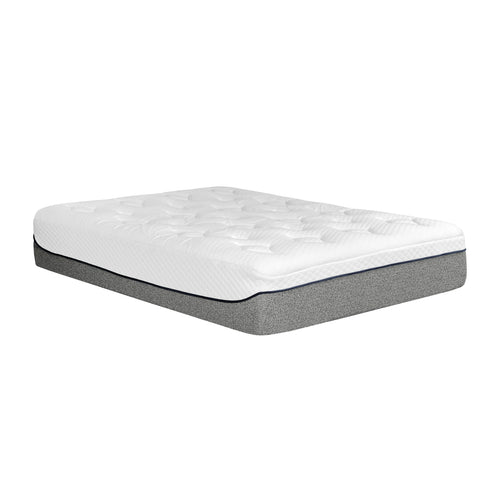 Full Size 13" Gel Memory Foam Mattress in a Box, Grey+White