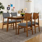 Engineered Wood Dining Set Brown/Gray