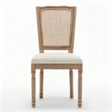 Set of 2 Solid Wood Dining Chair Beige