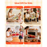 Montessori Activity Table for Toddler 1-3 Years Old, 13 in 1 Wooden Learn Activi