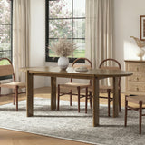 Modern Wooden Oval Dining Table 71" for 4-6 People Walnut