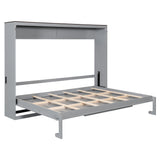 Queen Engineered Wood Murphy Bed Gray