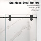 44"-48"W*76" H Frameless Single Sliding Shower Door