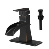 Waterfall ORB Bathroom Sink Faucet Pop-Up Drain Single Hole