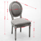 Set of 2 Fabric Dining Chair Beige