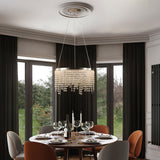Crystal LED Chandelier 16" - Chrome, Adjustable 3000K-6000K