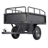 Steel Dump Cart 10 Cu. Ft 500LB for ATV/UTV Trailer Tow Behind Heavy Duty