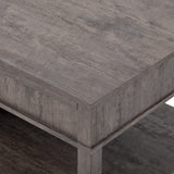 U-Can Lift-Top Coffee Table Hidden Compartment Brown
