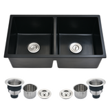Double Bowl Undermount Kitchen Sink 32" L x 18" W