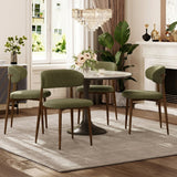 Set of 2 Metal Dining Chair Green