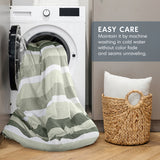 Comforter Set 3-Piece - Striped Textured Print, Sage, King/Cal King