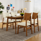 Engineered Wood Dining Set Brown/Beige