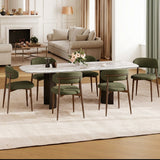 Set of 2 Metal Dining Chair Green