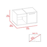 Coffee Table - Modern - Single Door Cabinet - Open Shelf