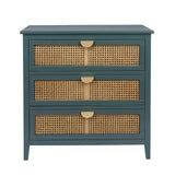 3 Drawer Cabinet, Natural rattan, American Furniture, Suitable for bedroom