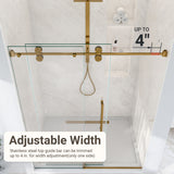 56"-60"W*72" H Frameless Single Sliding Shower Door