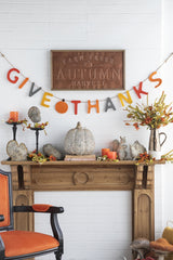 68" Colorful Give Thanks Banner Thanksgiving Fall Harvest Decor