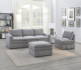 Contemporary 5-Piece Modular Sectional Sofa Set Granite