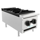 50,000 BTU Commercial Gas Hot Plate 2 Burner NG LP
