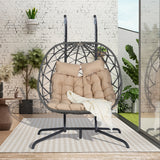Wicker Outdoor Chair Khaki