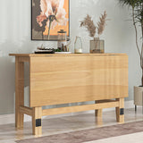 Solid Wood Dining Table Natural 51"