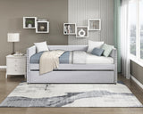 Daybed with Trundle Wood Sleeper Light Gray
