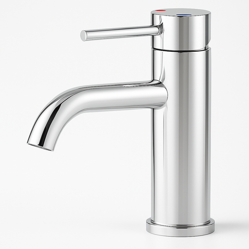 Chrome Single Handle Bathroom Faucet Stainless Steel Single Hole