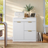 Freestanding Office File Cabinet with Built-in Tabletop Charging Station, Large
