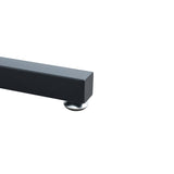 Glass Dining Table Black 48"