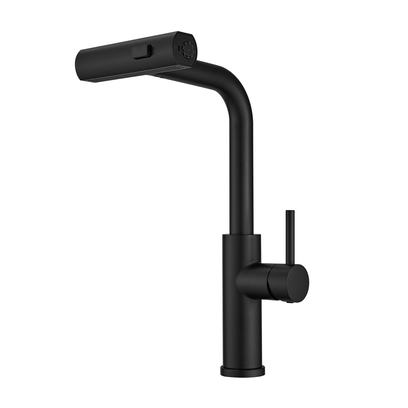 Black Kitchen Sink Faucet with Pull Out Sprayer Single Hole