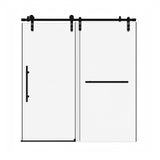 Frameless Sliding Bathtub Door 56-60" W x 66" H Tempered Glass