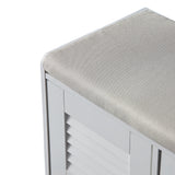 28.74"Shoe Storage Bench with 2 Door Cabinet, Entryway Bench
