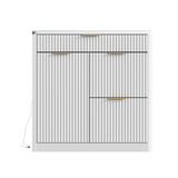 Freestanding Office File Cabinet with Built-in Tabletop Charging Station, Large