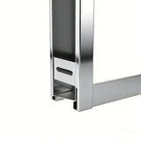 48"W× 76"H Triple Bypass Sliding Shower Door With 5/16 In. (8mm) Clear Glass