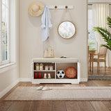 28.74"Shoe Storage Bench with 2 Door Cabinet, Entryway Bench