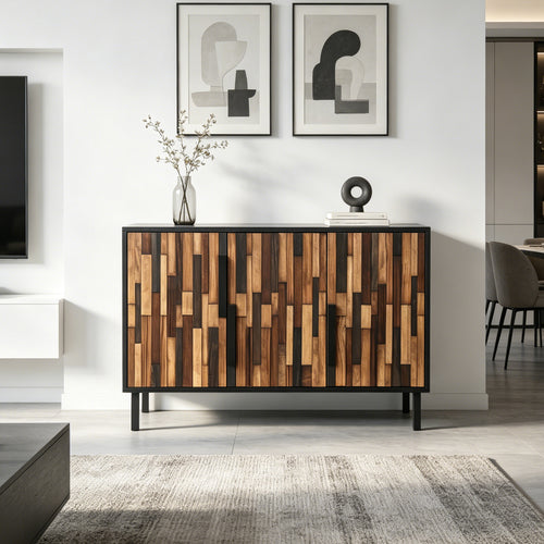 Modern Accent Sideboard Cabinet 47.24" Wood Pattern