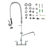 Commercial Pre-Rinse Kitchen Faucet Wall Mount 36" Brass