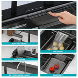 30" Gunmetal Black Kitchen Sink Waterfall Sink