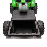 24V Kids Ride-On Electric Tractor Toy with 4-in-1 Construction Attachments (Exca