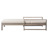 Outdoor Patio Furniture Set of 2 Acacia Wood Gray