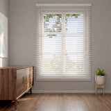 Cordless 1' Light Filtering Vinyl Mini Blinds, White, 29' x 60'