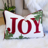 Bed Pillow White/Red