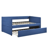 Daybed with Trundle Wood Sleeper Blue