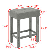 Solid Wood Bar Table Set Grey