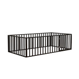 Twin Metal Platform Bed Black